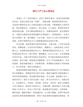 践行三严三实-心得体会