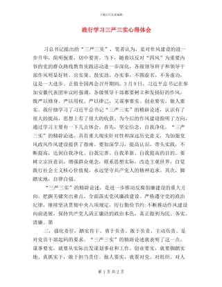 践行学习三严三实心得体会