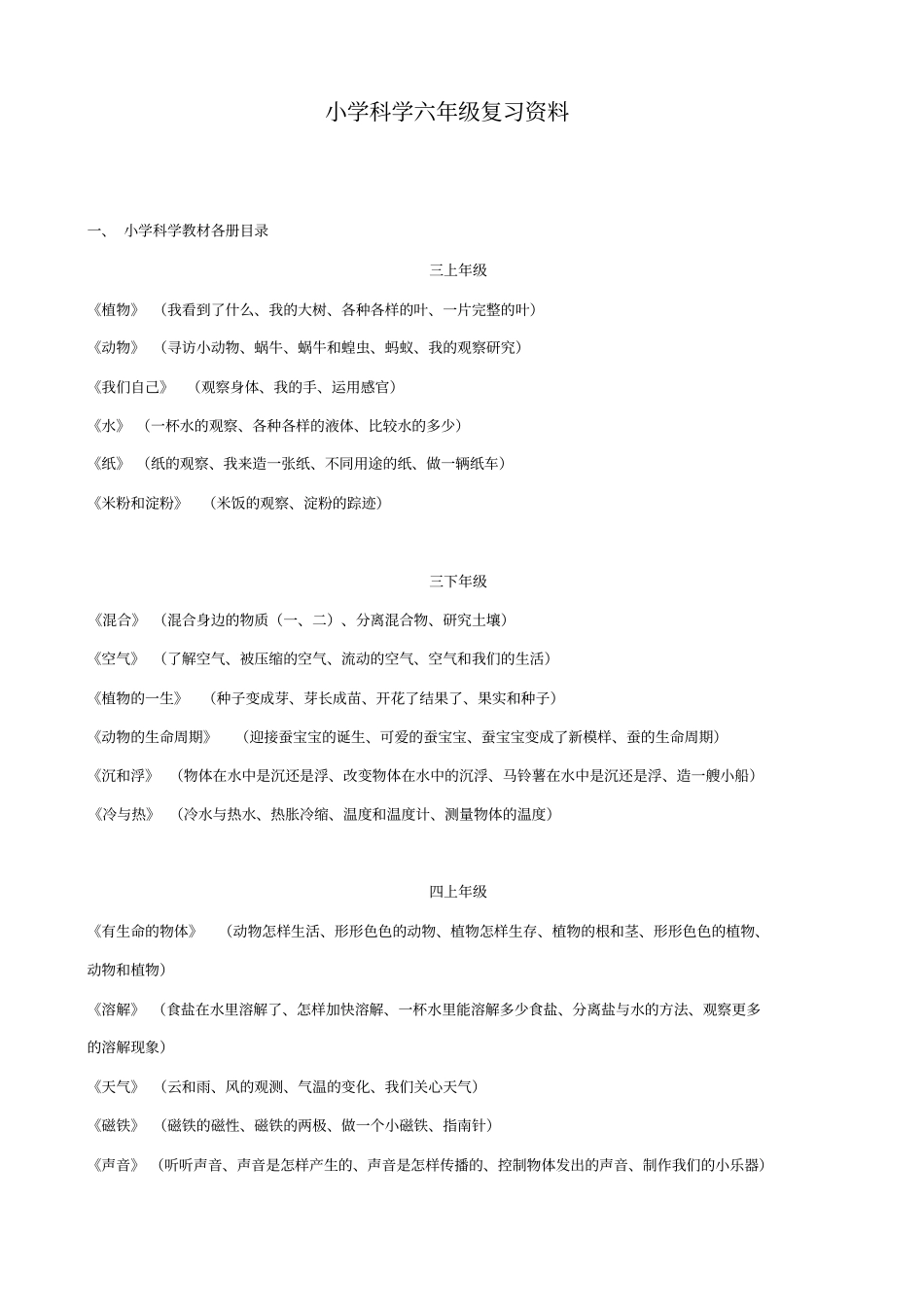 小学科学六年级复习资料_第1页