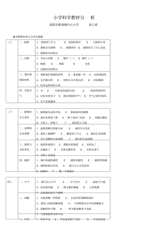小学科学教材分析