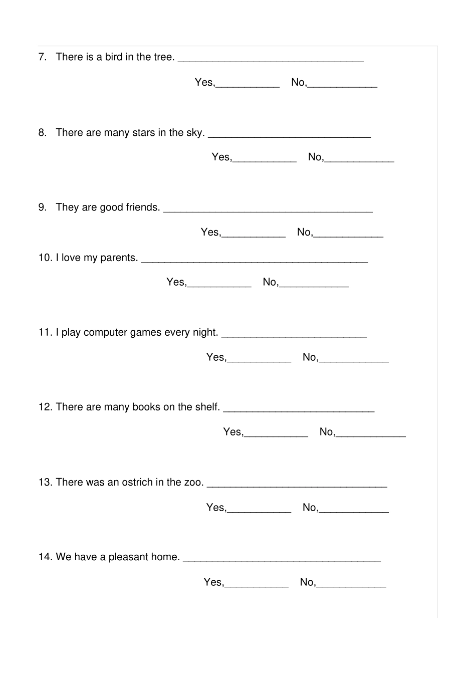 小学英语一般疑问句练习题_第2页