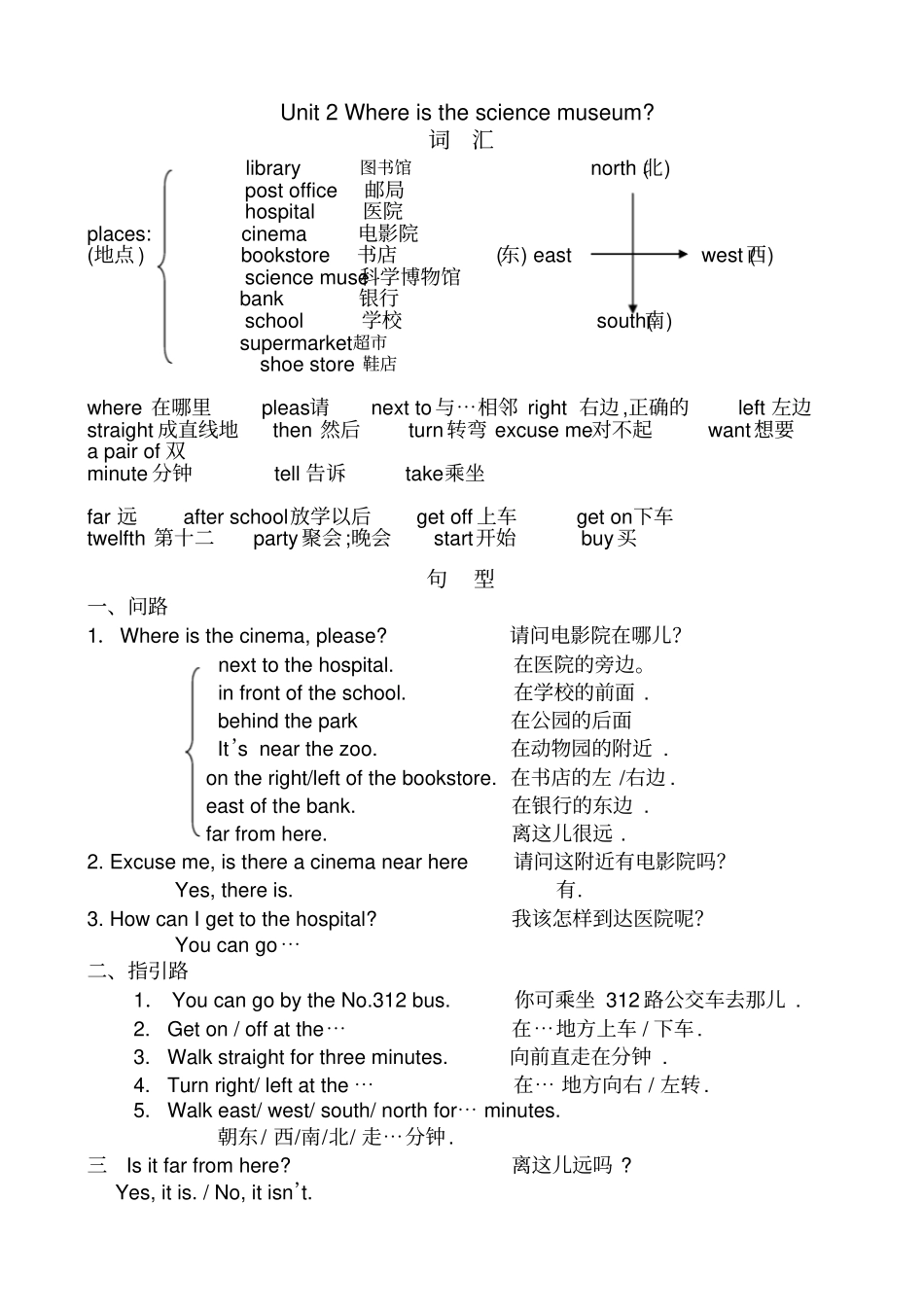 小学英语六年级上册知识点总结_第2页