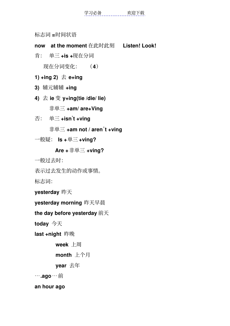 小学英语动词讲解_第3页