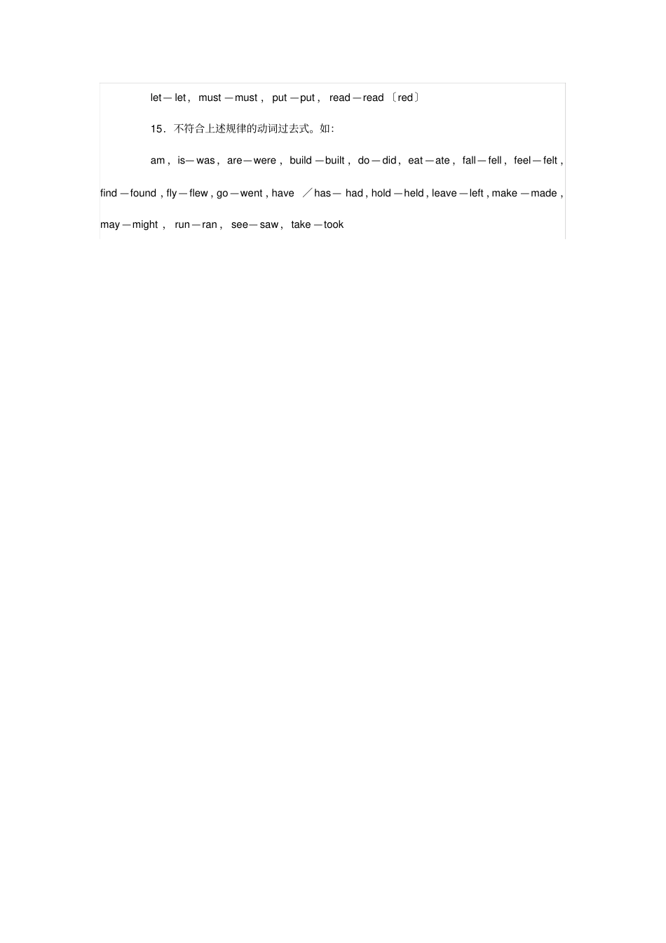 小学英语动词过去式规则变化大全_第3页