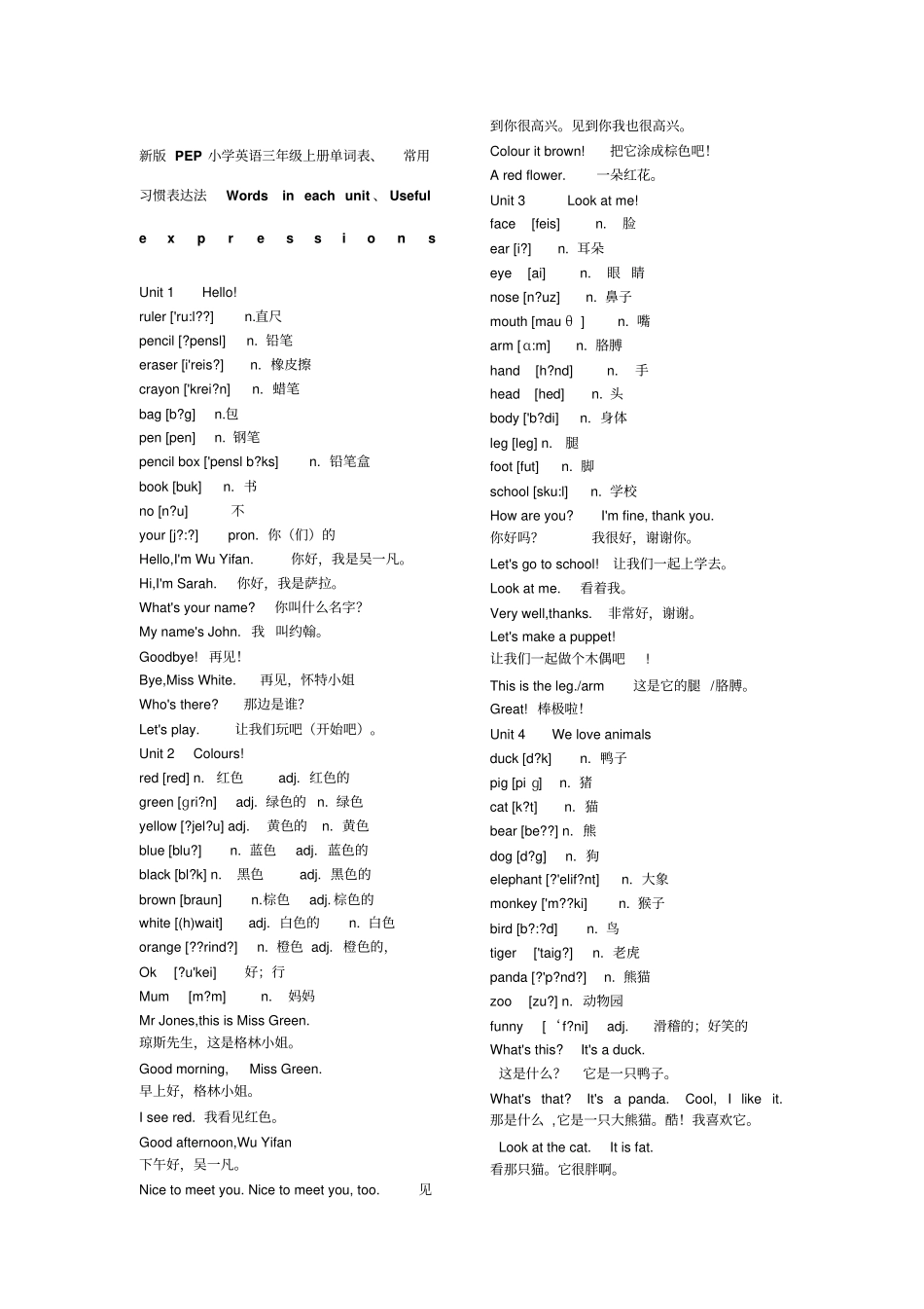 小学英语单词一览表_第1页