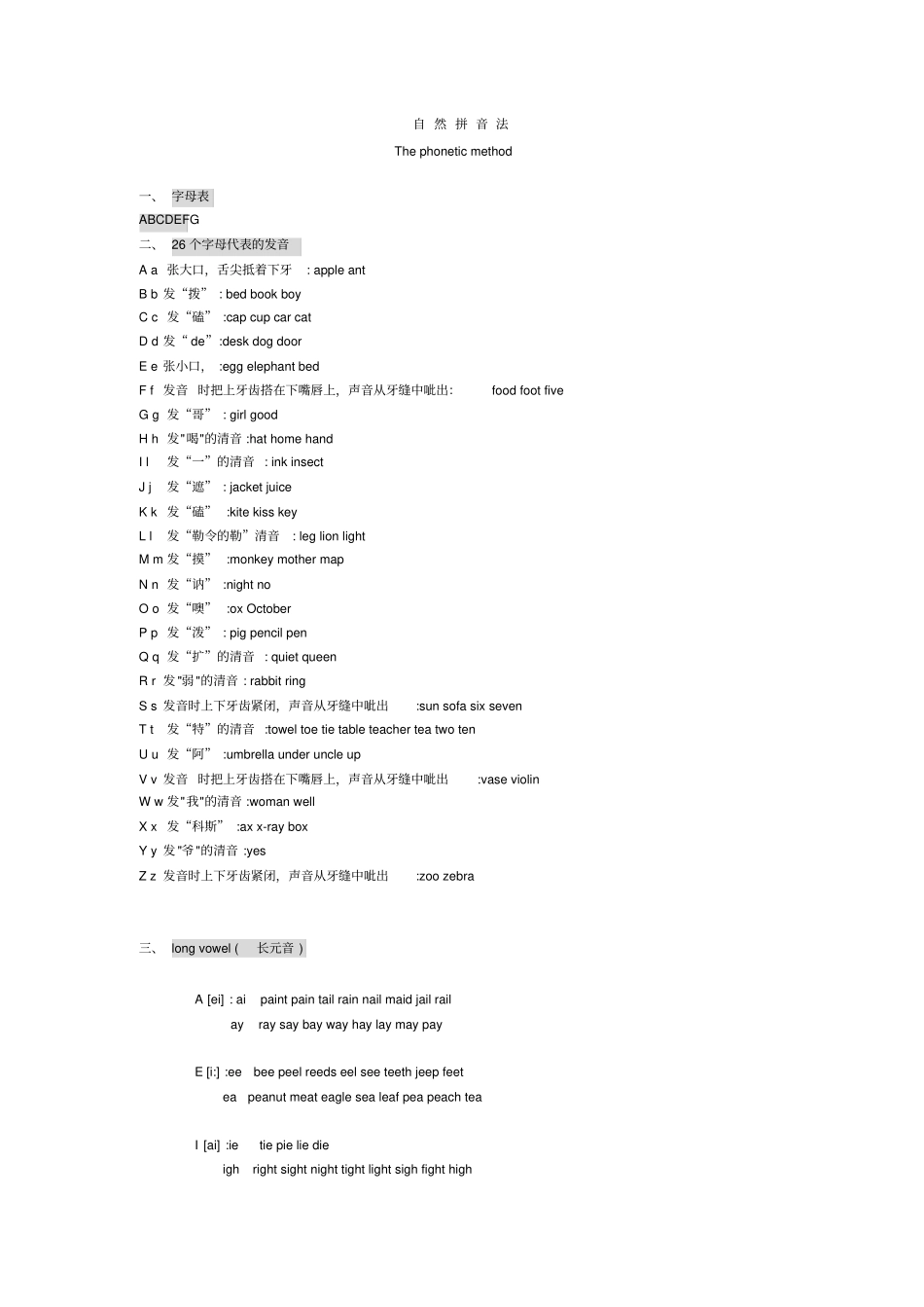 小学英语自然拼音法教材_第1页