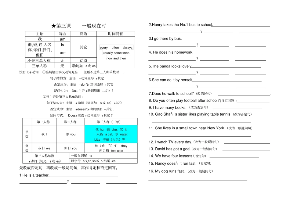 小学英语语法及练习题_第3页