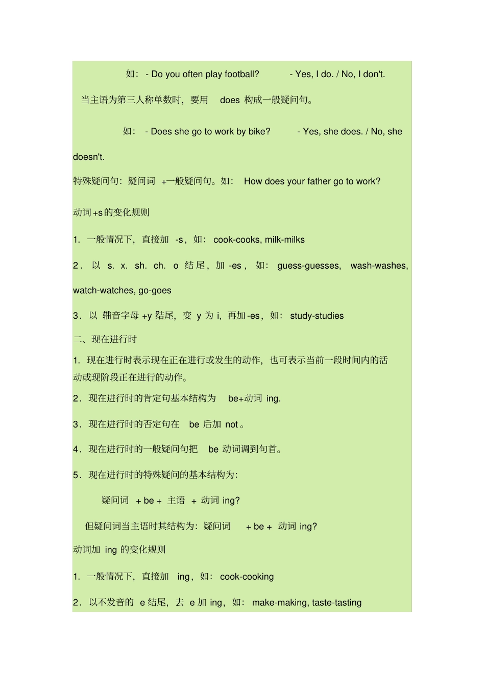 小学英语语法总结及讲解_第2页