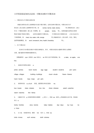 小学英语语法知识点总结