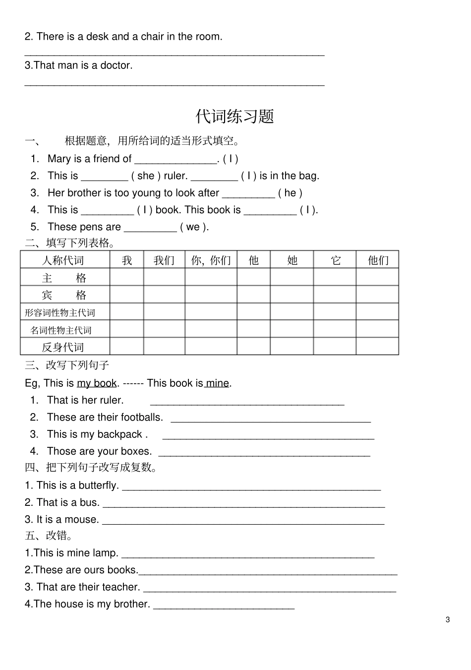 小学英语语法练习题大全_第3页