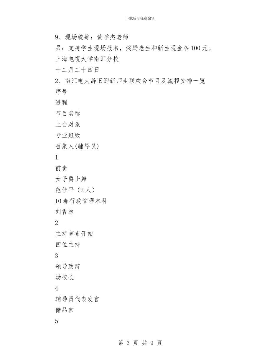 辞旧迎新联欢会活动策划书与辞职报告书格式范文汇编_第3页
