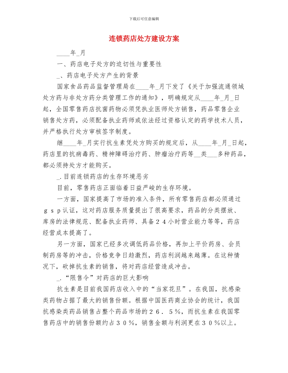 连锁快餐店开业仪式策划方案与连锁药店处方建设方案汇编_第3页