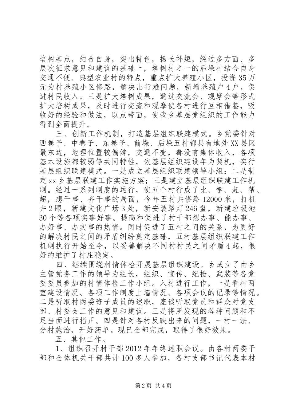 乡组织办全年工作总结_第2页