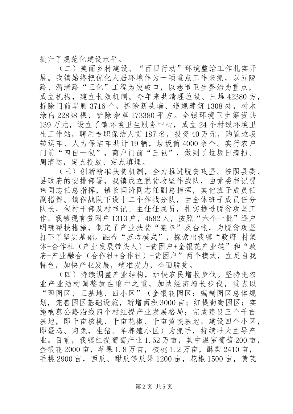 乡镇上半年工作总结范文示例_1_第2页