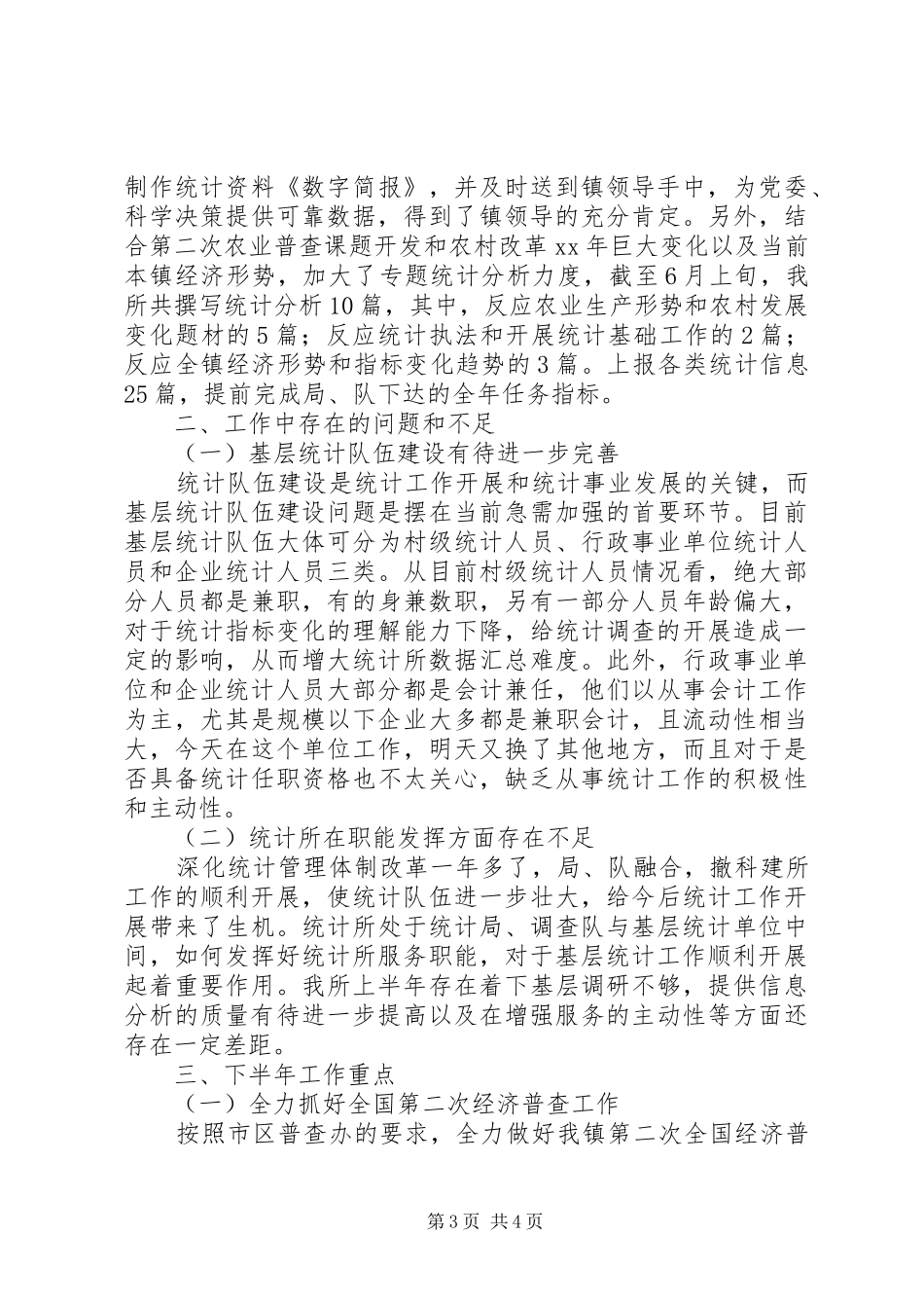 镇统计所上半年工作总结_第3页