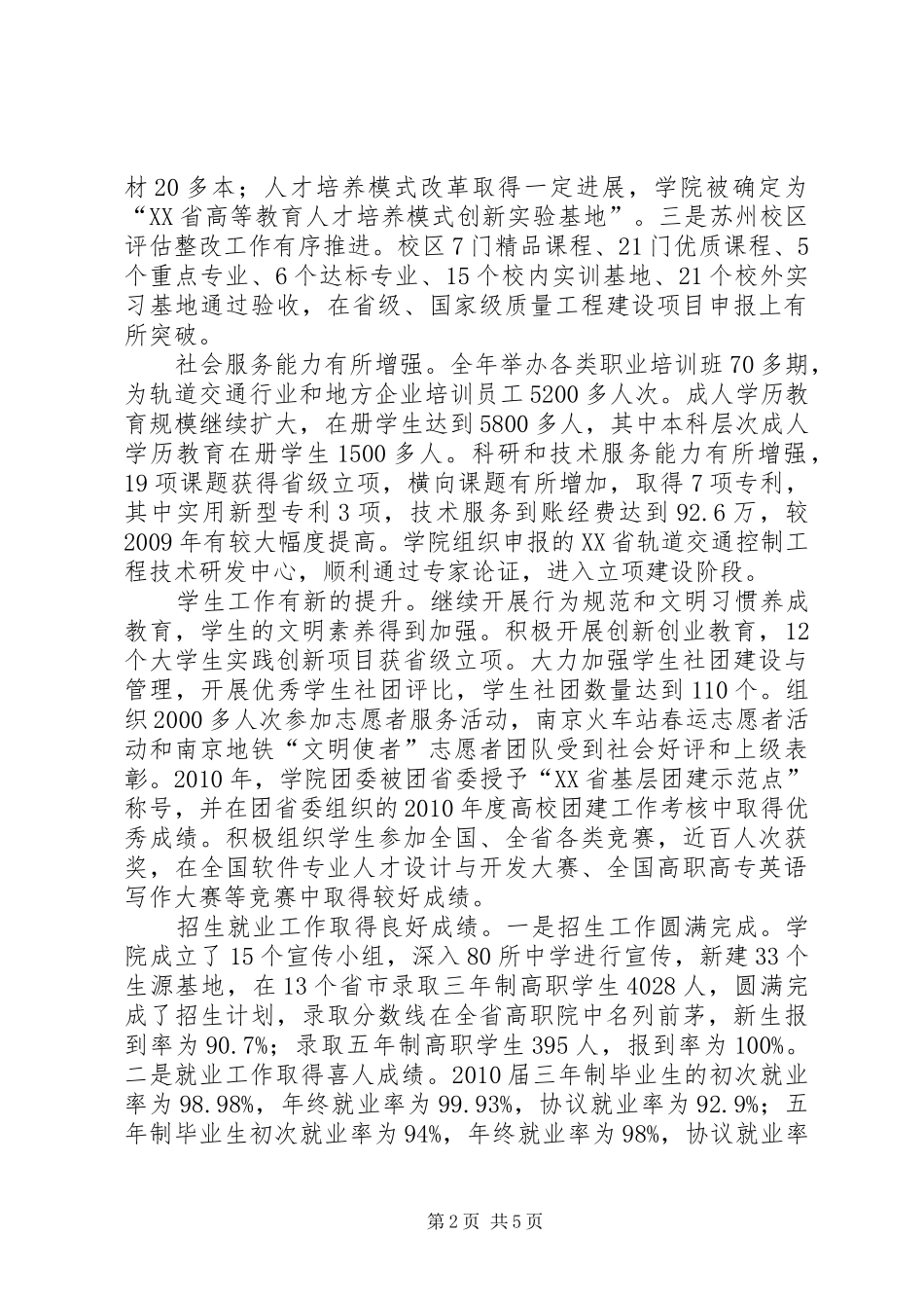最新学院工作总结范文_第2页