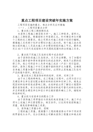 重点工程项目建设突破年实施方案_1