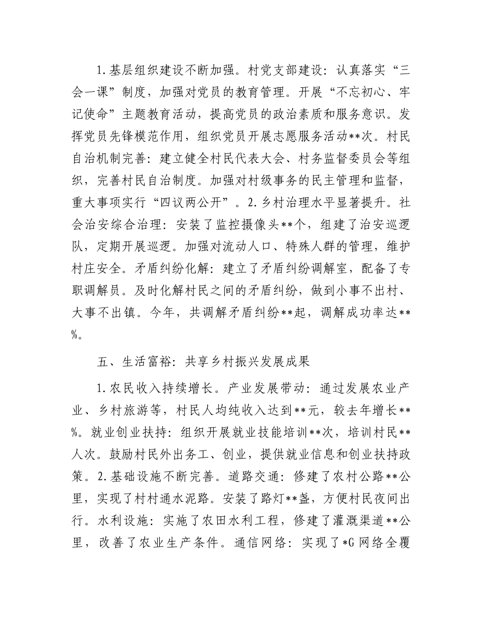 2024年村乡村振兴工作总结_第3页