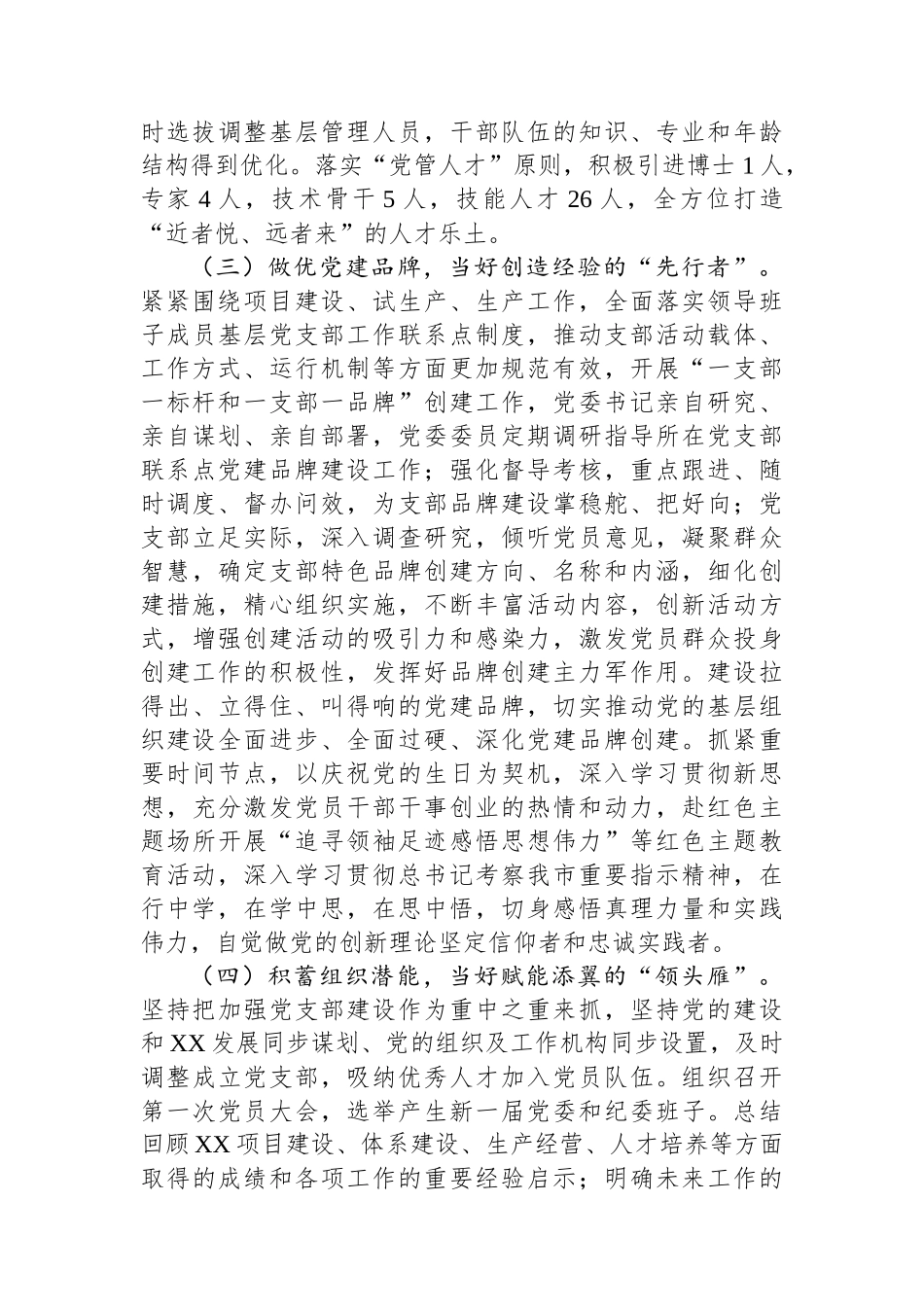 2024年基层党组织书记抓党建工作述职报告_第3页