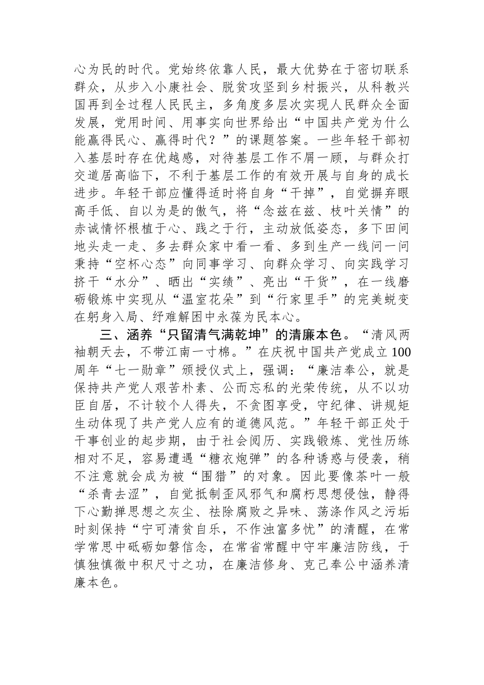 2024年青年干部座谈交流发言材料_第2页