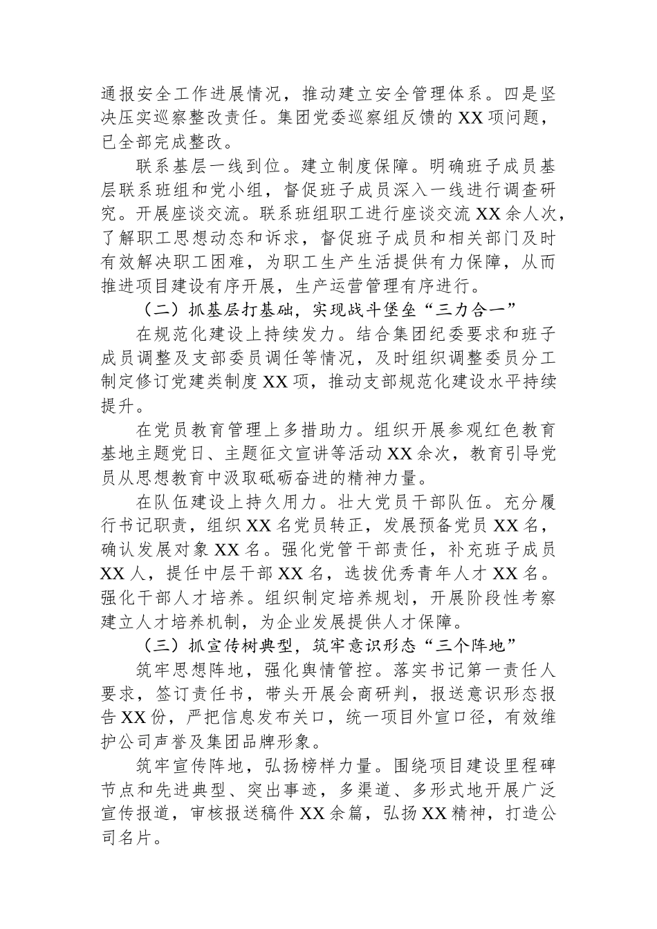 党组织书记2024年抓基层党建工作述职报告_第2页