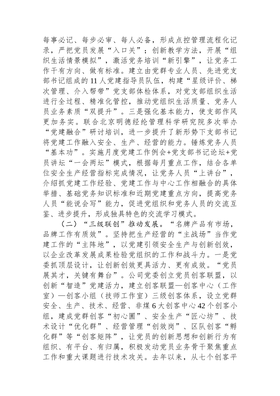 能源国企党委2024年抓基层党建工作总结_第2页