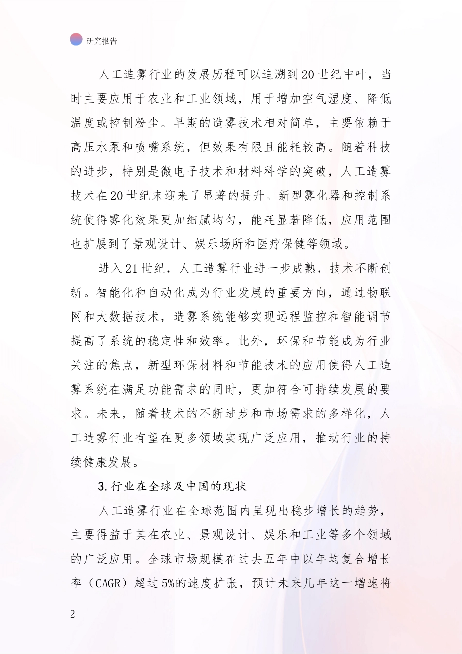 2024-2025年人工造雾行业项目可行性综合研究报告_第2页