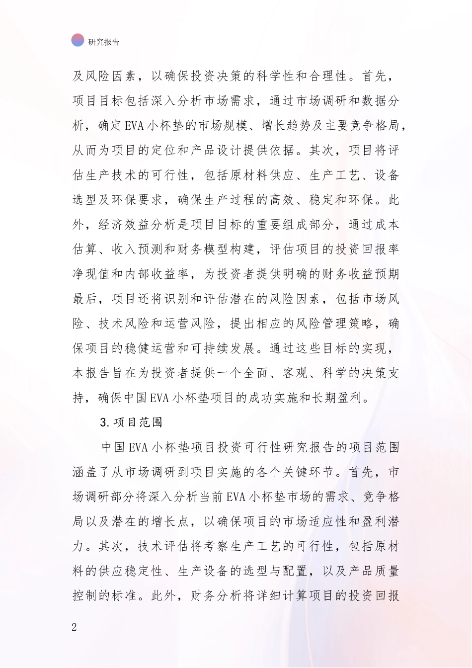 2024-2025年EVA小杯垫产业总体发展情况及未来发展情况全面论证报告_第2页