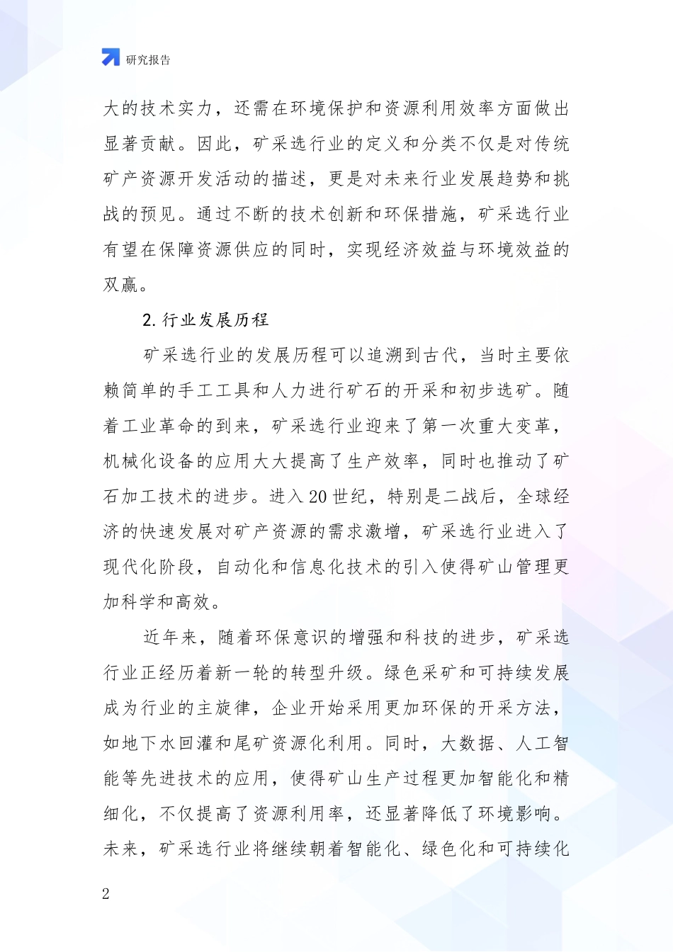 2024-2025年今矿采选项目现状及未来发展总体方向深入分析_第2页