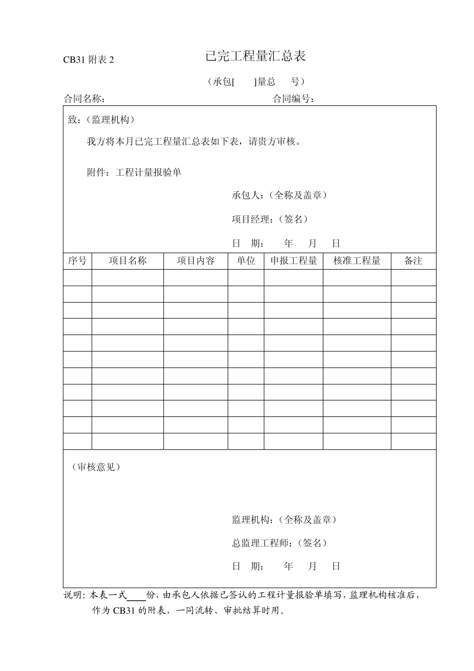 工程价款月支付申请书_第3页
