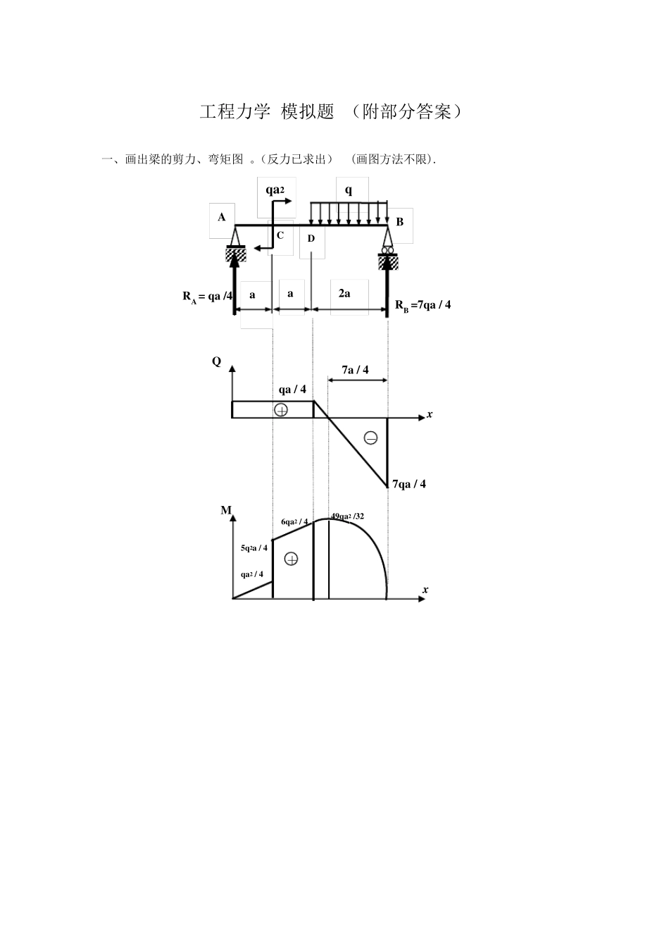 工程力学试卷_第1页