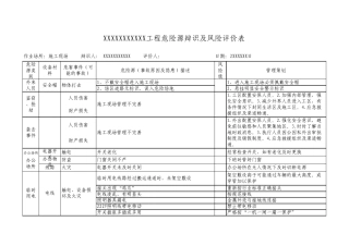 工程危险源辨识