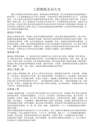 工程图纸基础(名词、符号、代号大全)