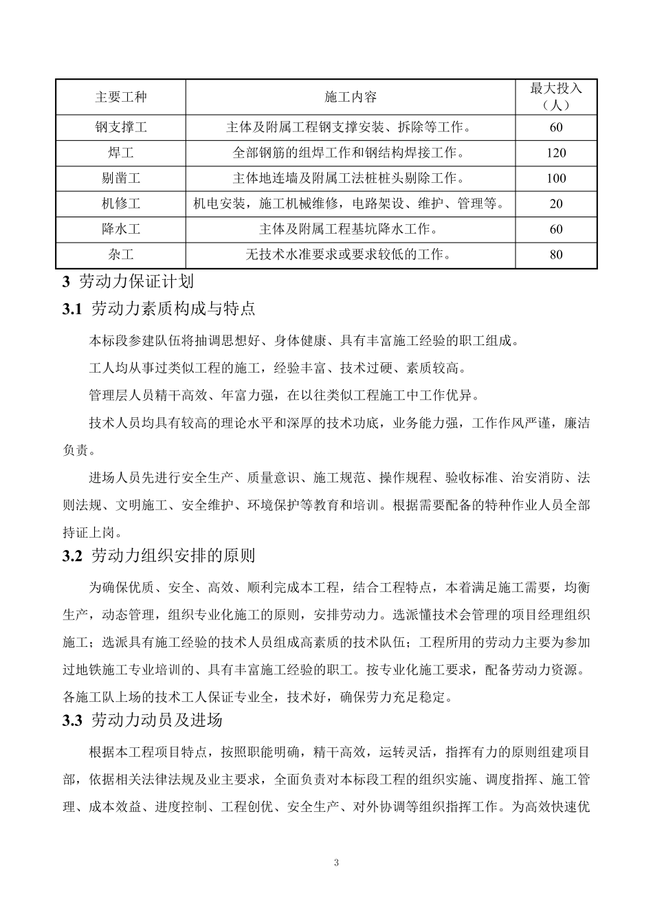 工程施工人员进场计划_第3页