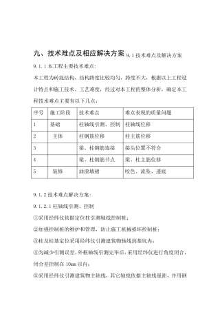 工程施工技术难点及解决方案