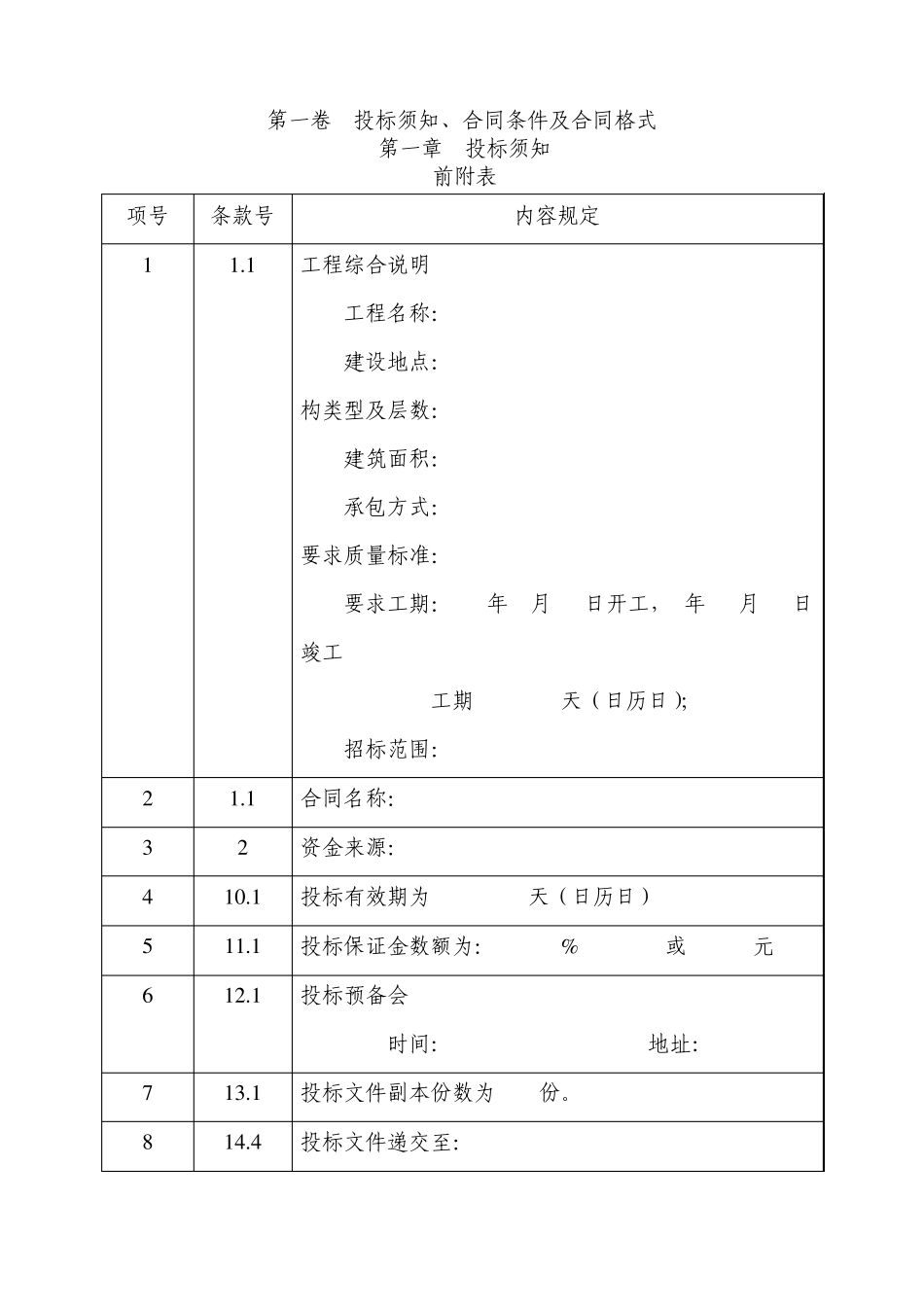 工程施工邀请招标投标文件范本_第2页