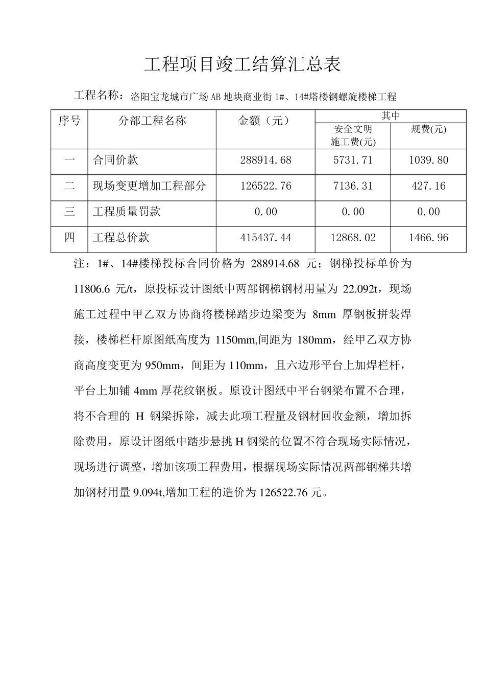 工程竣工结算书格式_第3页