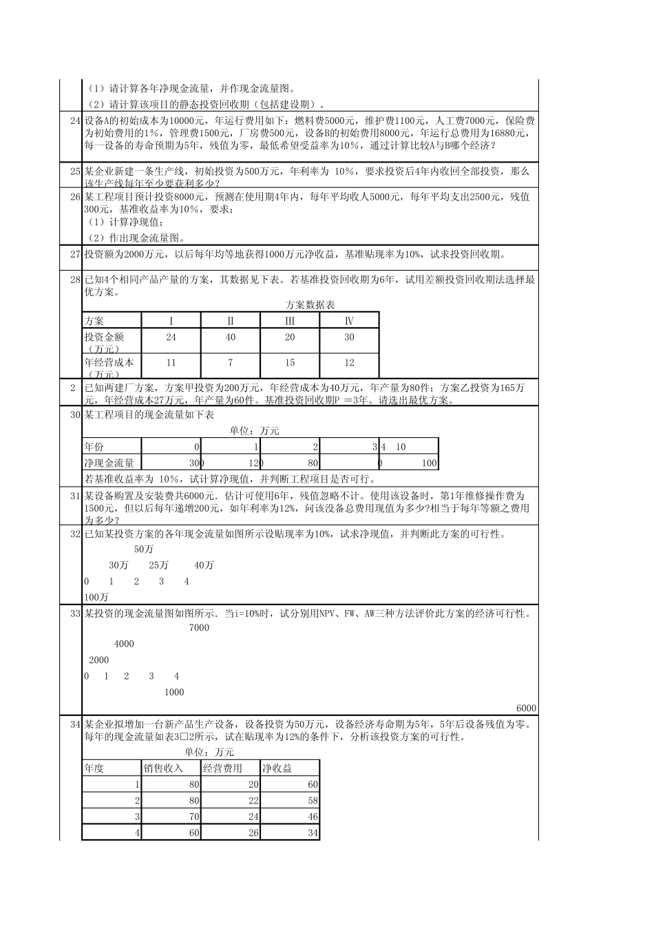 工程经济学计算题_第2页
