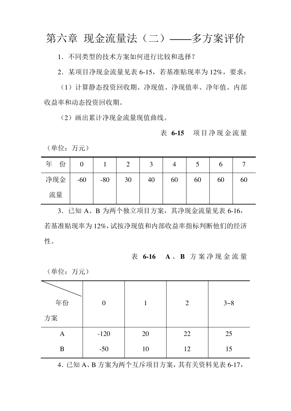 工程经济学课后答案610_第1页