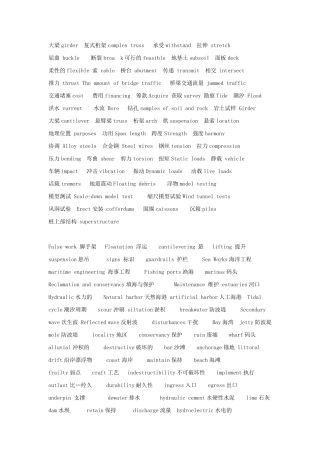 工程英语专业词汇