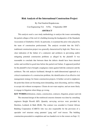 工程造价毕业设计外文文献