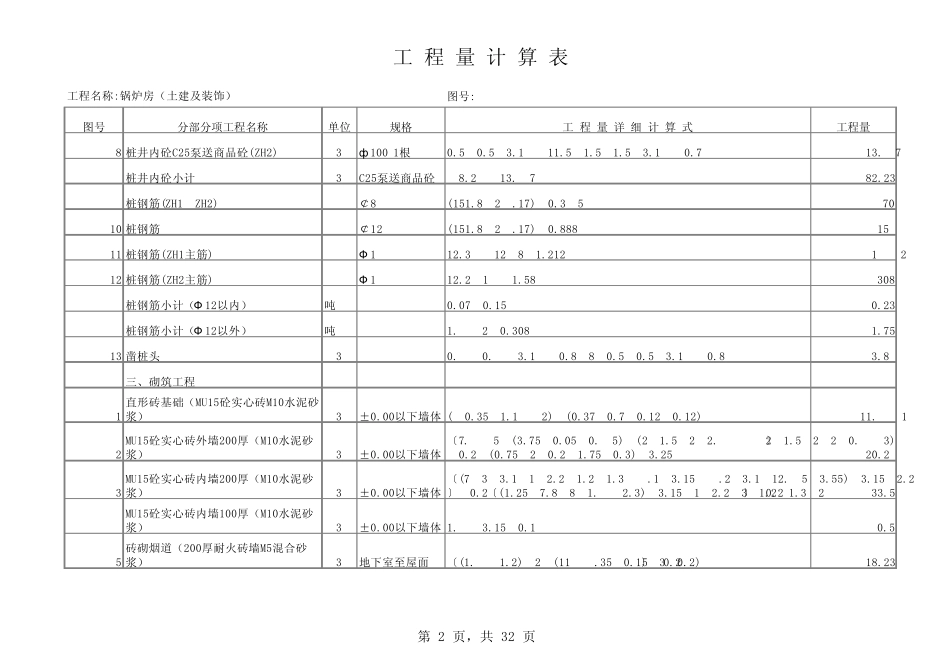 工程量计算、计算式_第2页