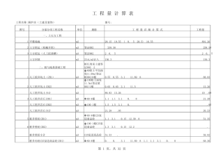 工程量计算、计算式