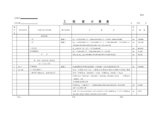 工程量计算表(样本)