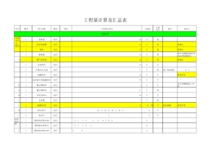 工程量计算表[模板改]10.18