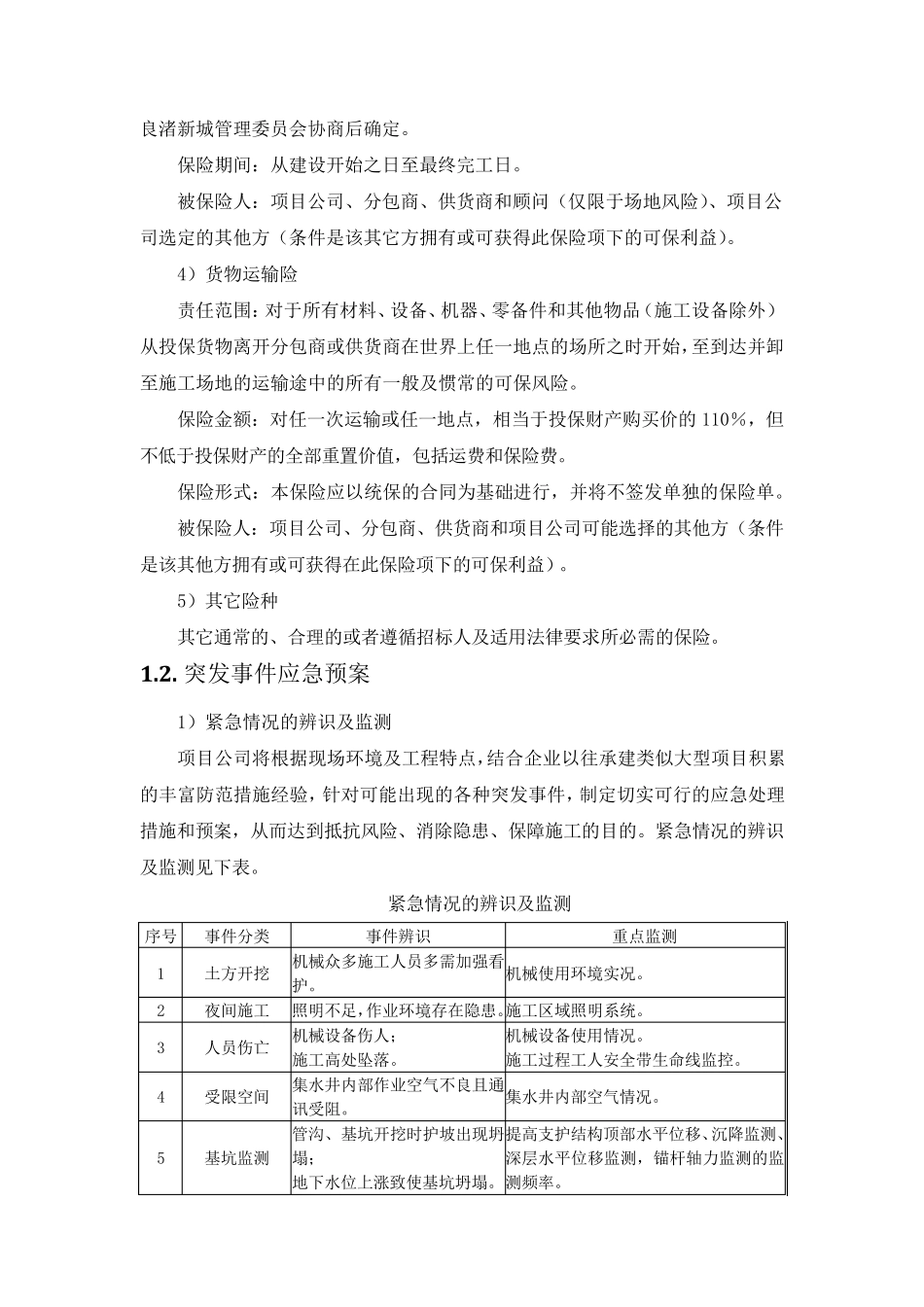 工程项目建设期保险方案、应急方案_第2页