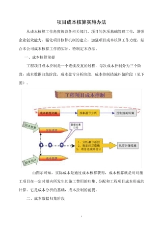 工程项目成本核算办法