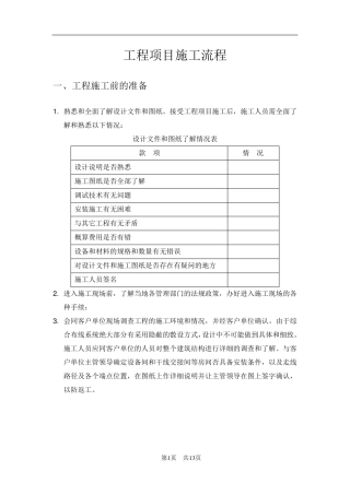 工程项目施工流程