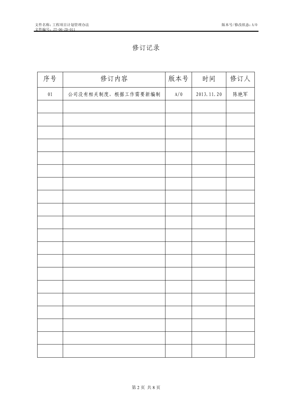 工程项目计划管理办法_第2页