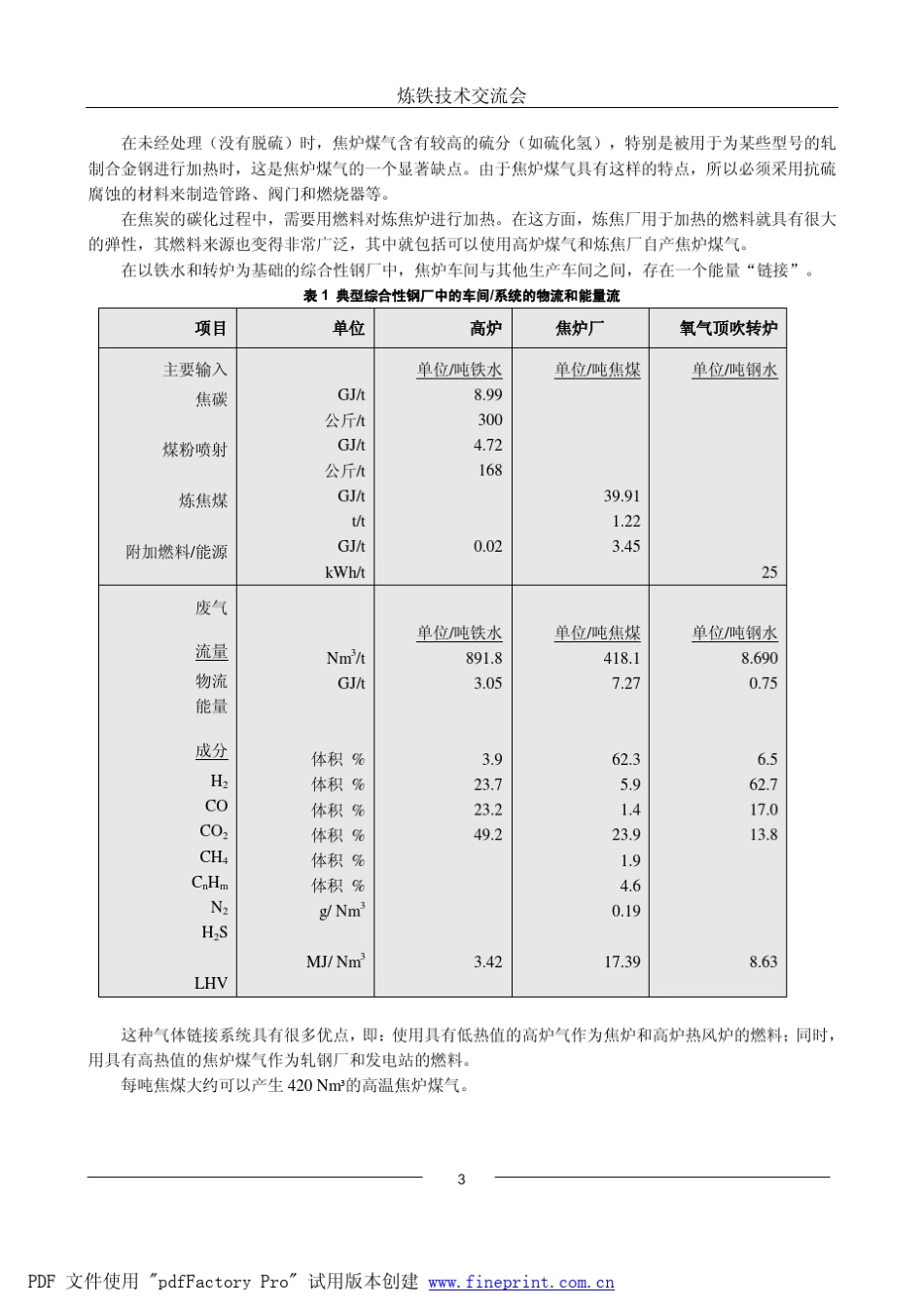 工艺采用焦炉煤气生产直接还原铁_第3页